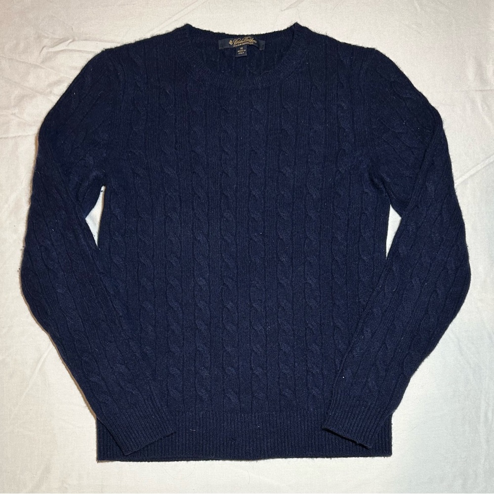 Brooks Brothers Cashmere Cable Crewneck Sweater